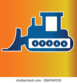 simple vector design of a heavy equipment vehicle icon