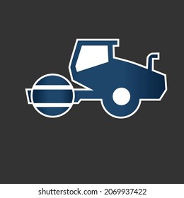 simple vector design of a heavy equipment vehicle icon