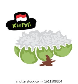 Simple Vector Design of an Indonesian Food in Green and White