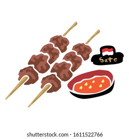 Simple Vector Design of an Indonesian Food in Brown