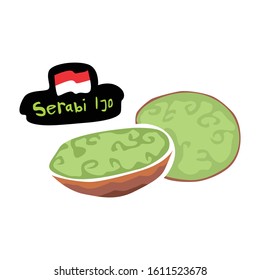 Simple Vector Design of an Indonesian Food in Green