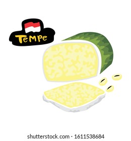 Simple Vector Design of an Indonesian Food in Green and Yellow