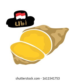 Simple Vector Design of an Indonesian Food in Yellow and Brown