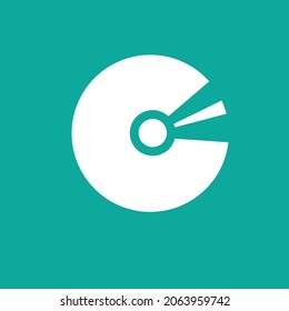 diseño de vector simple y icono de círculo de innovación