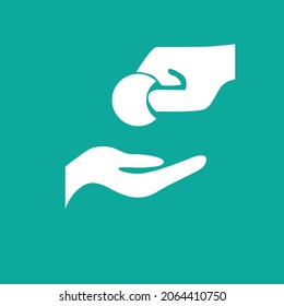 simple vector design an islamic alms icon
