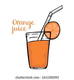 Simple Vector Design of a Juice in Orange