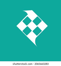simple vector design a ketupat islamic icon