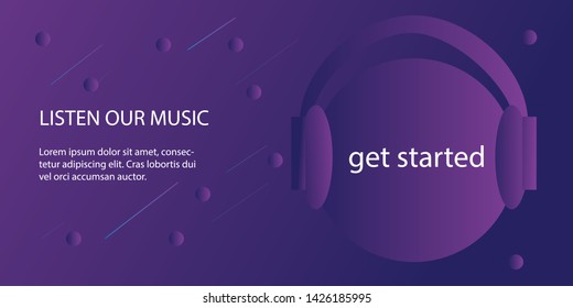 simple vector design, landing banner