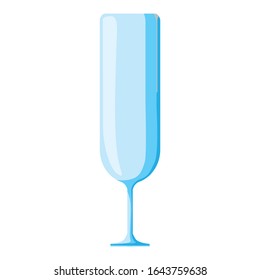 Simple Vector Design of a Libbey Embassy Glass in Blue
