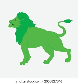 simple vector design of a lion