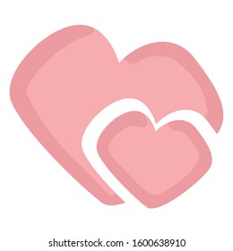 Simple Vector Design of a Love in Pink