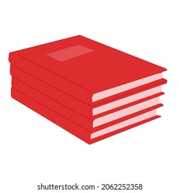simple vector design of a pile of ledgers