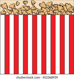 Simple vector design of a popcorn bag