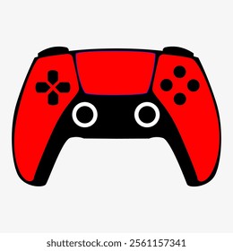 simple vector design of red gamepad