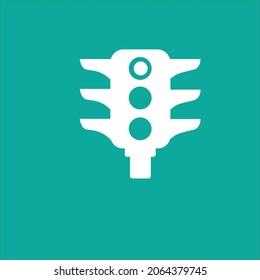 simple vector design a red light icon