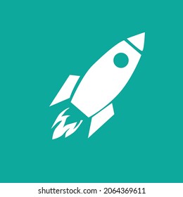 simple vector design of a rocket icon