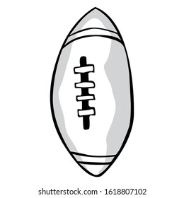 Simple Vector Design of a Rugby Ball in White