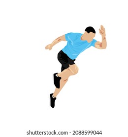 simple vector design of a running person