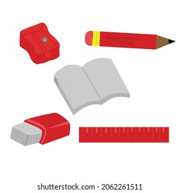 simple vector design of a school equipment