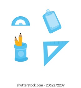simple vector design of a school equipment