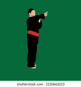 simple vector design of self-defense using an original machete from Indonesia