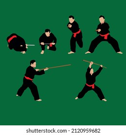 simple vector design for self-defense using original toya from Indonesia