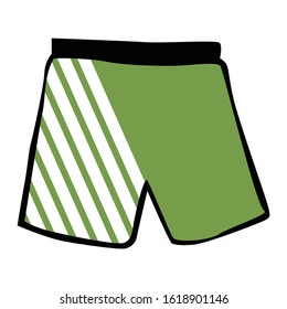 Simple Vector Design of Shorts in Green