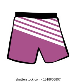 Simple Vector Design of Shorts in Purple