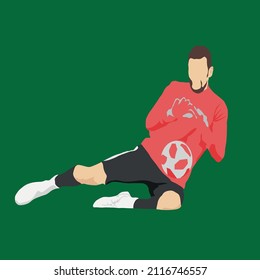 diseño vectorial simple de un portero de fútbol