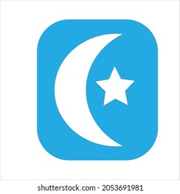 simple vector design of star moon islamic icon