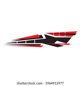 simple vector design sticker template for car and yacht body
