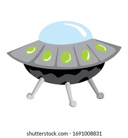 Simple Vector Design of an UFO in Gray
