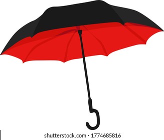 Simple Vector Design of Umbrella in Black