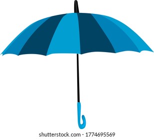 Simple Vector Design of Umbrella in Blue