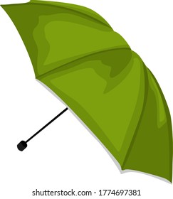 Simple Vector Design of Umbrella in Green