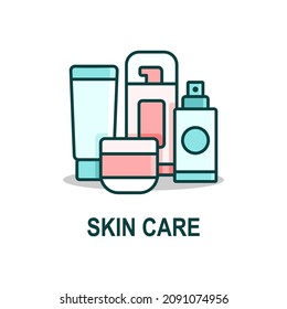 simple vector design various of skincare