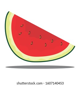 Simple Vector Design of Watermelon in Green