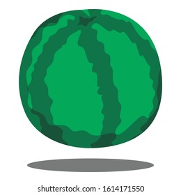 Simple Vector Design of a Watermelon in Green