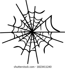 Simple Vector Design of a Web in Black