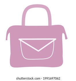 Einfaches Vektordesign für Frauen-Taschenform-Design, geeignet als Logo-Design oder Hintergrund