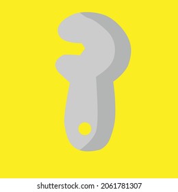 diseño simple vectorial de una llave inglesa
