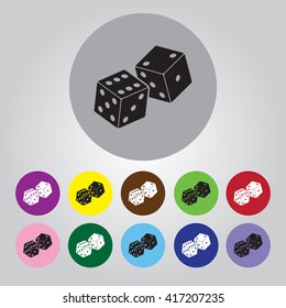 Simple vector dices icon