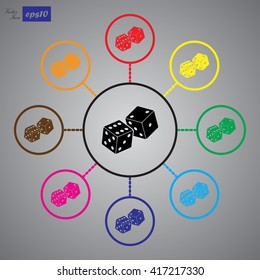 Simple vector dices icon
