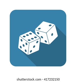 Simple vector dices icon