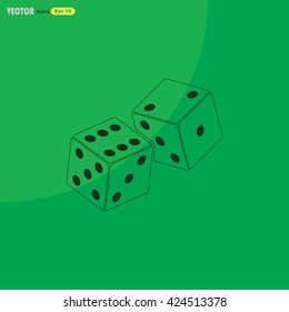 Simple vector dices icon
