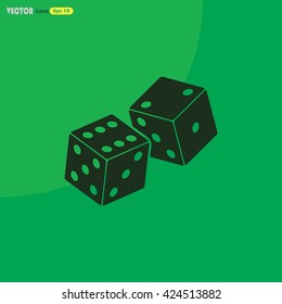 Simple vector dices icon