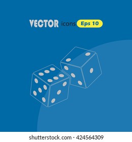 Simple vector dices icon