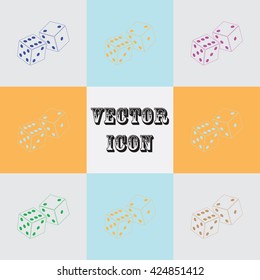 Simple vector dices icon