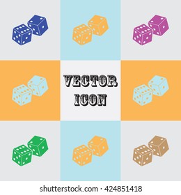 Simple vector dices icon