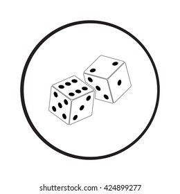Simple vector dices icon